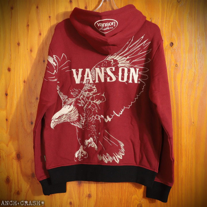 24h限定pMAX17倍!5/2pm23:59迄 VANSON イーグル フルZIP パーカー NVSZ-2513 バンソン 刺繍_19