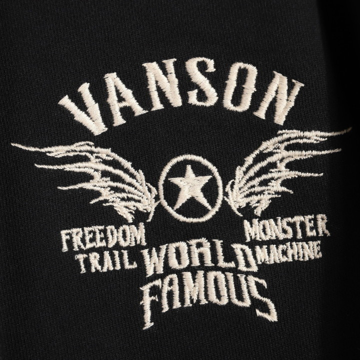 24h限定pMAX17倍!5/2pm23:59迄 VANSON フライングスター フルZIP パーカー NVSZ-2602 バンソン 刺繍_15