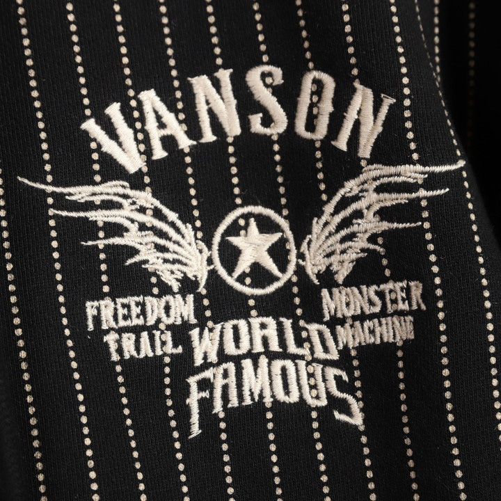 24h限定pMAX17倍!5/2pm23:59迄 VANSON フライングスター フルZIP パーカー NVSZ-2602 バンソン 刺繍_6