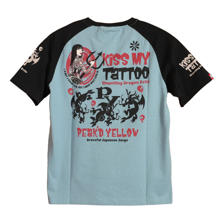 PEAK&apos;D YELLOW『KISS MY TATTOO』半袖 Tシャツ PYT-230 ピークドイ...