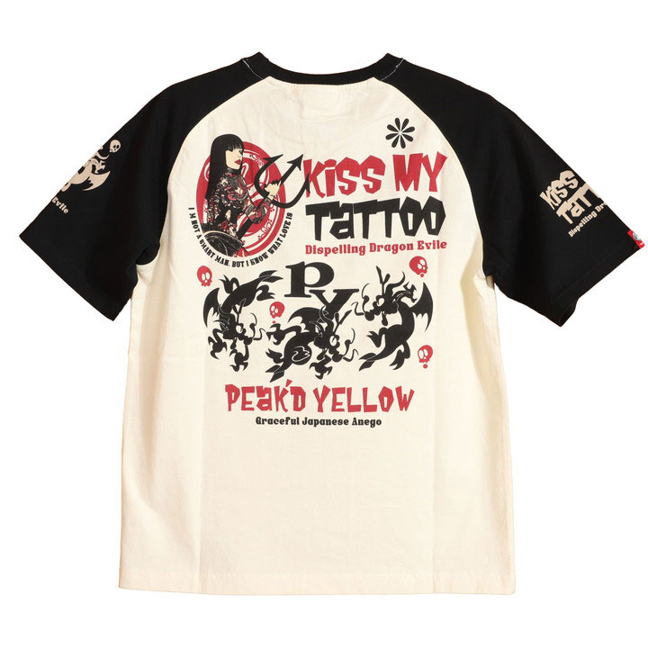PEAK&apos;D YELLOW『KISS MY TATTOO』半袖 Tシャツ PYT-230 ピークドイ...