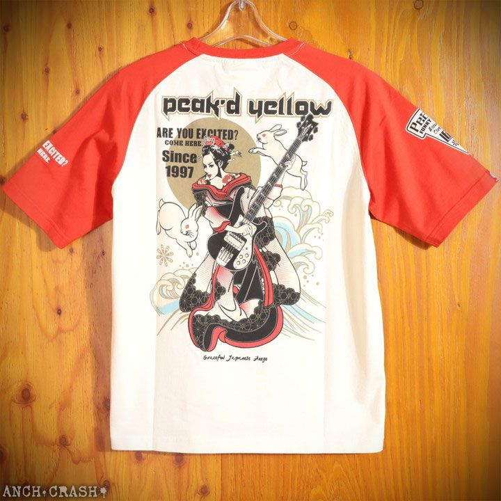 PEAK'D YELLOW『花魁』半袖 Tシャツ PYT-244 ピークドイエロー エフ