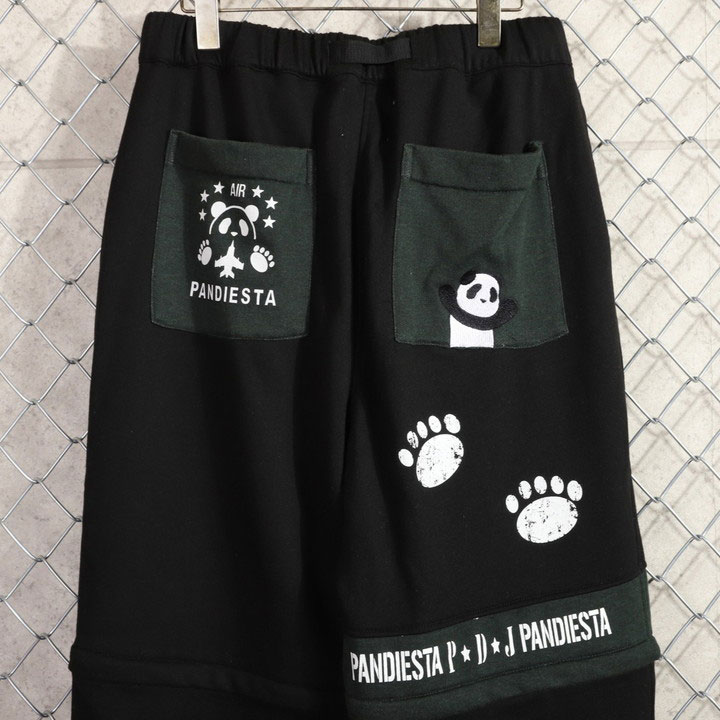 PANDIESTA ミリタリー2WAYスウェットパンツ 526953 パンディエスタ 刺繍 ワッペンの画像