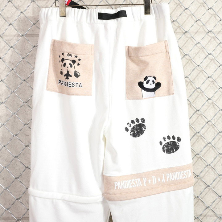 PANDIESTA ミリタリー2WAYスウェットパンツ 526953 パンディエスタ 刺繍 ワッペンの画像