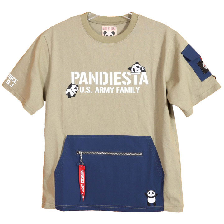 PANDIESTA PDJ-ARMY ポケット 半袖 Tシャツ 554950 パンディエスタ TEE 刺繍 ワッペン｜anch-crash｜03