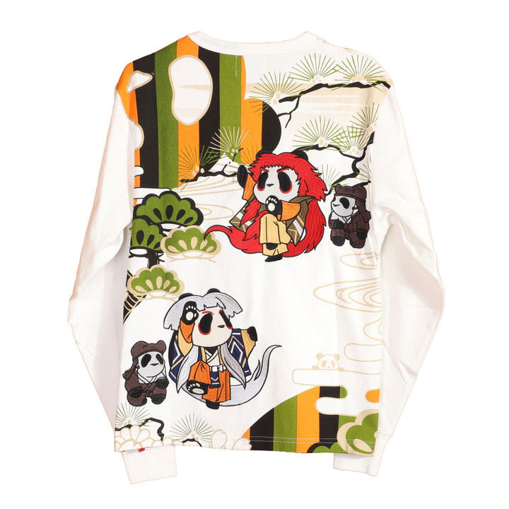 PANDIESTA パンディエスタ 熊猫連獅子 ロンT 592200 刺繍 長袖Tシャツ ロングTシャツ
