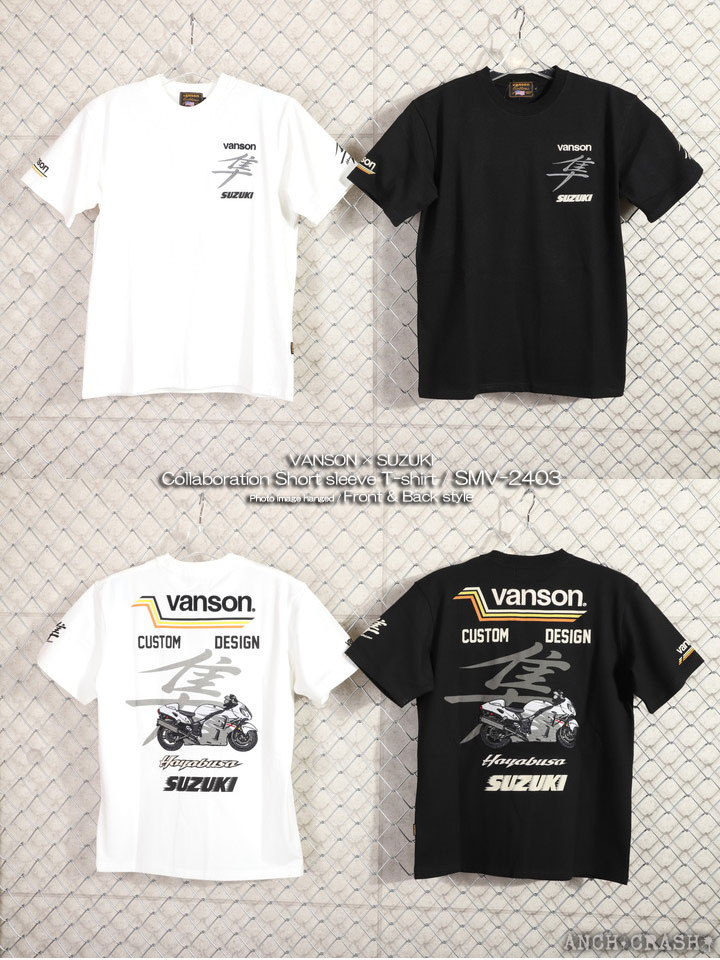 VANSON 24h限定P最大18倍!4/24pm23:59迄 SUZUKI HAYABUSA 半袖T