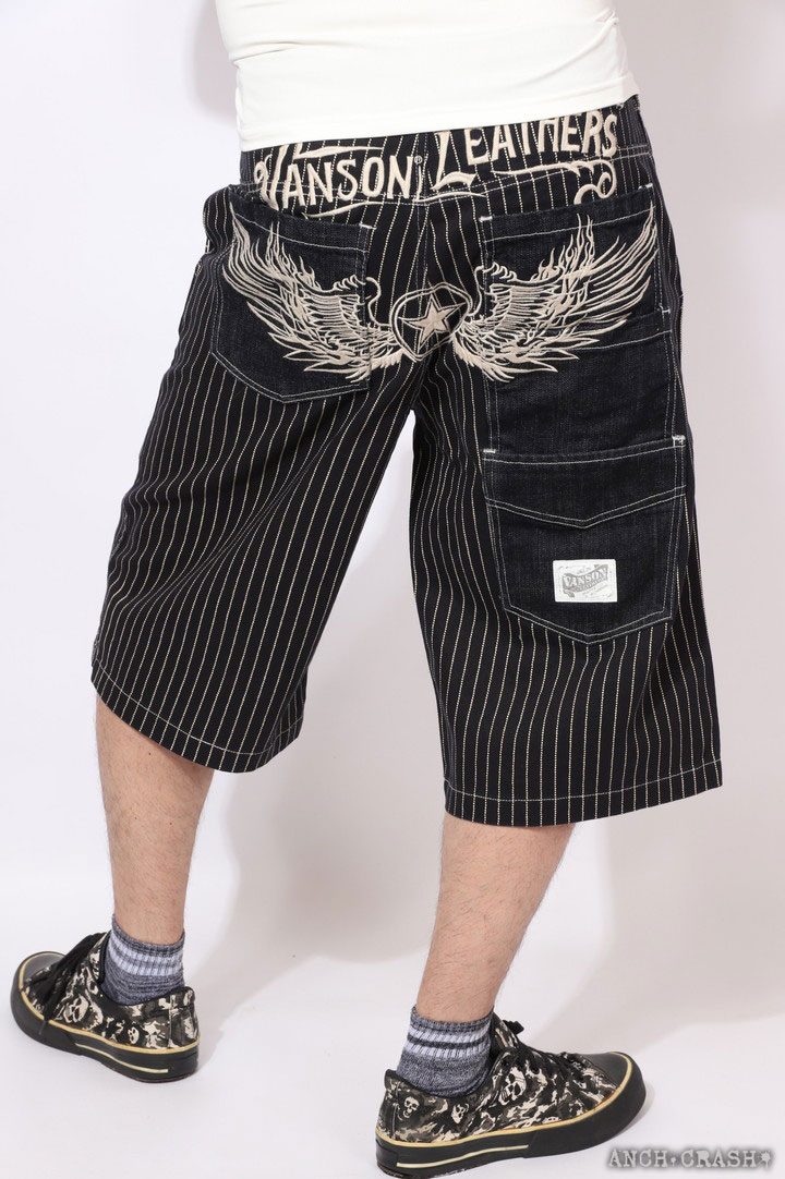 VANSON（バンソン） 24h限定P最大17倍!1/11pm23:59迄 ロゴ刺繍 3/4丈 3