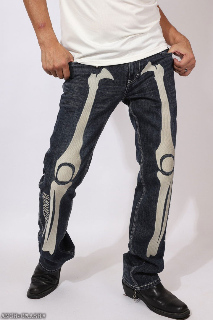 VANSON（バンソン） ボーン 刺繍 デニムパンツ SP-B-39 : ANCH CRASH