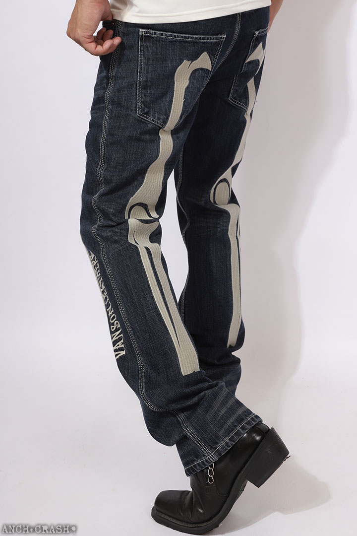 VANSON（バンソン） ボーン 刺繍 デニムパンツ SP-B-39 : ANCH CRASH