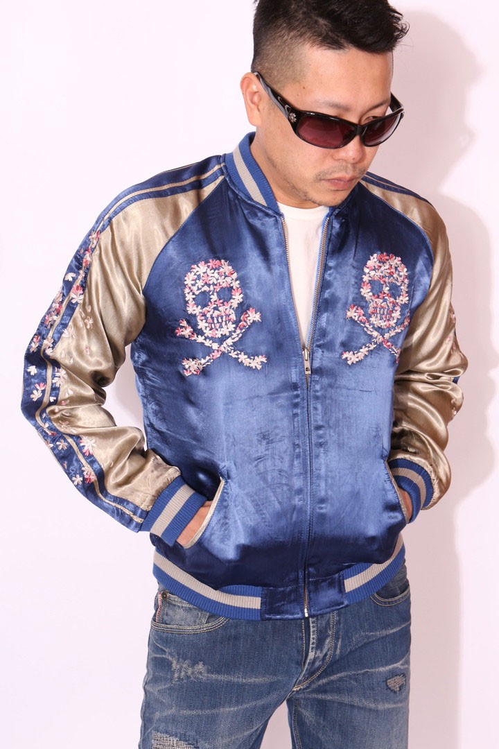 24h限定P最大16倍!1/25pm23:59迄 花旅楽団SCRIPT 桜髑髏 刺繍 和柄