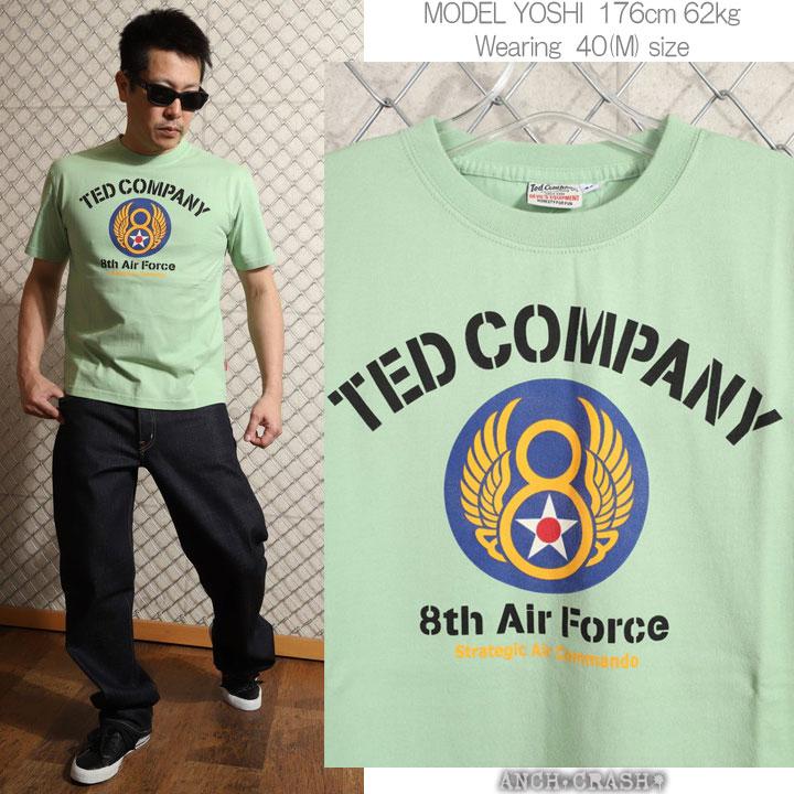テッドマン 8TH AIR FORCE『FLYING DEVIL』半袖Tシャツ TDSS-555 TEDMAN エフ商会｜anch-crash｜06