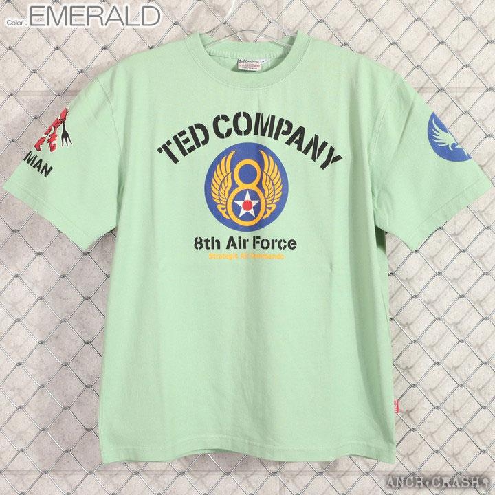 テッドマン 8TH AIR FORCE『FLYING DEVIL』半袖Tシャツ TDSS-555 TEDMAN エフ商会｜anch-crash｜07