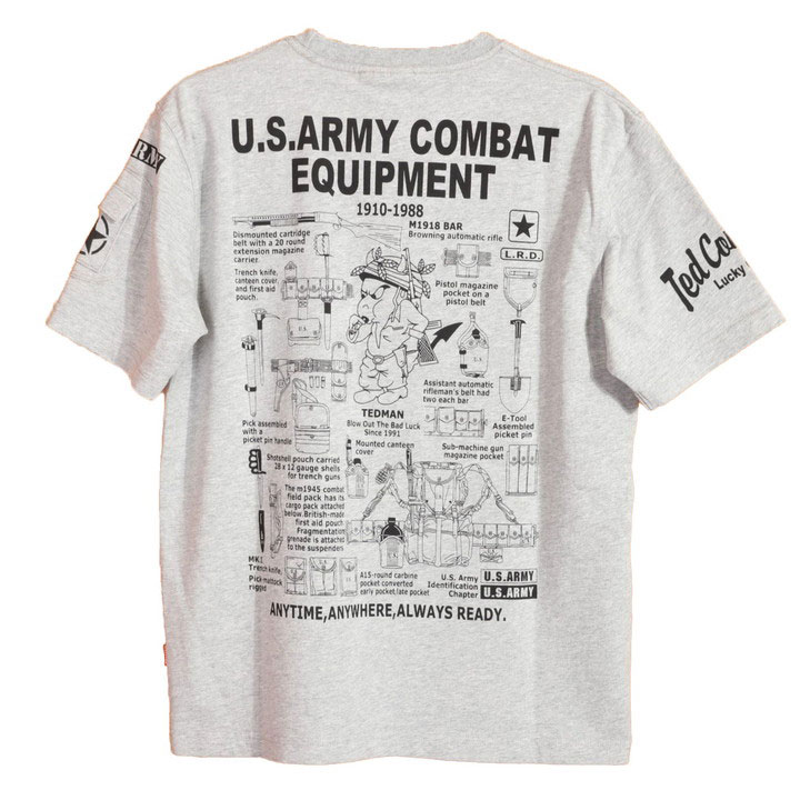 テッドマン U.S.ARMY 半袖Tシャツ TDSS-564 TEDMAN エフ商会｜anch-crash｜03