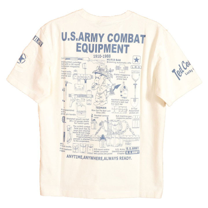 テッドマン U.S.ARMY 半袖Tシャツ TDSS-564 TEDMAN エフ商会｜anch-crash｜02