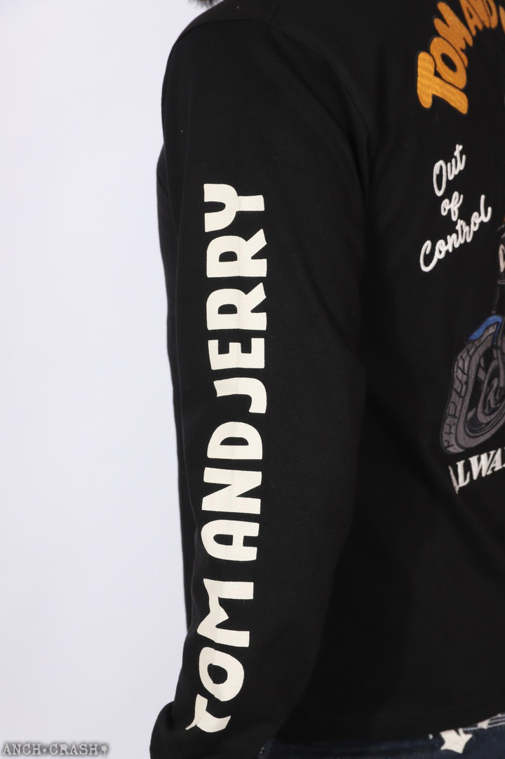 トムとジェリー ロンTEE TJN-2602 TOM AND JERRY NEVERMIND 刺繍 長袖T