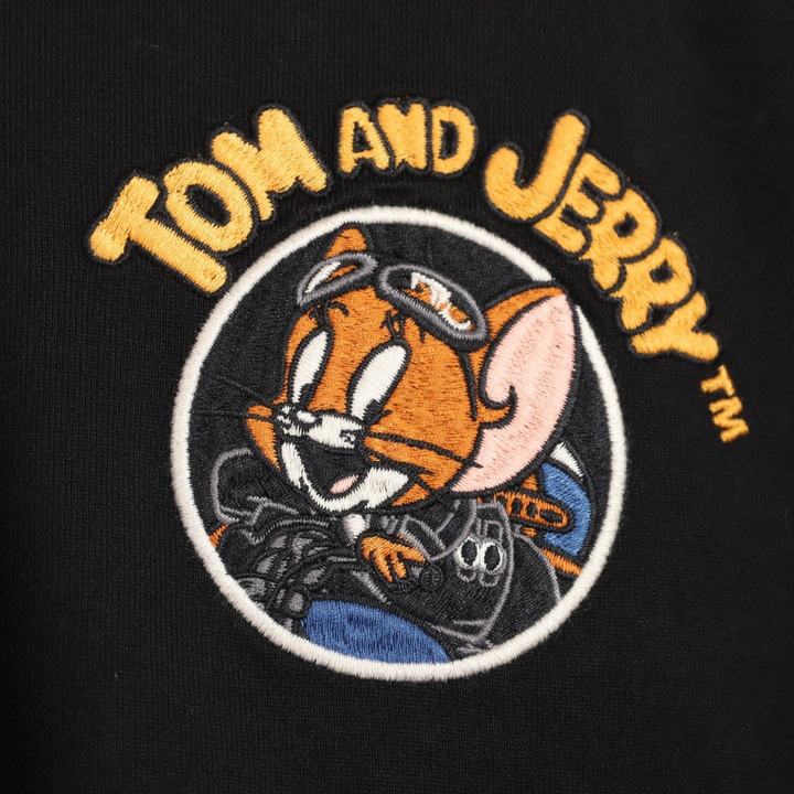 トムとジェリー ロンTEE TJN-2602 TOM AND JERRY NEVERMIND 刺繍 長袖T