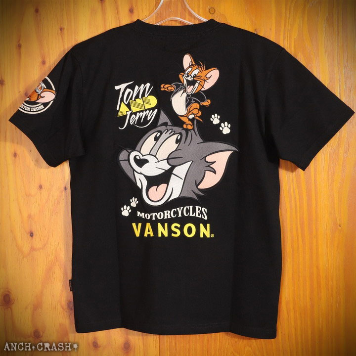 VANSON トムとジェリー コラボ 半袖Tシャツ TJV-2325 バンソン TOM AND JERRY 刺繍｜anch-crash｜10