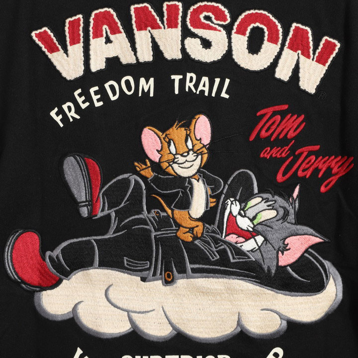 24h限定P最大14倍!9/4pm23:59迄 VANSON トムとジェリー コラボ 半袖Tシャツ TJV-2326 バンソン TOM AND JERRY 刺繍 | VANSON | 10