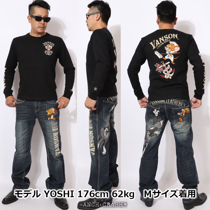 VANSON トムとジェリー コラボ ロンT TJV-2332 バンソン TOM AND JERRY 刺繍 長袖Tシャツ : tjv-2332 :  ANCH CRASH - 通販 - Yahoo!ショッピング