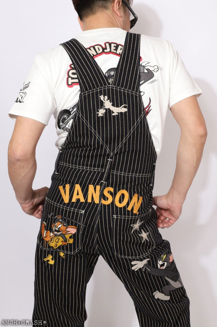 VANSON（バンソン） トムとジェリー コラボ デニムオーバーオール TJV 