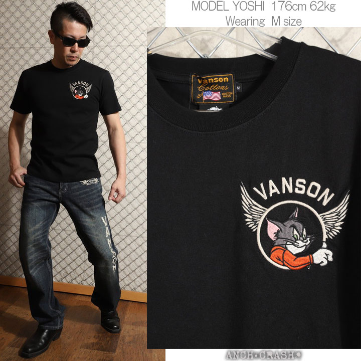 VANSON トム＆ジェリー半袖Tシャツ2枚セット VANSON 【2025春夏新作】バンソン × TOM AND JERRY トムと