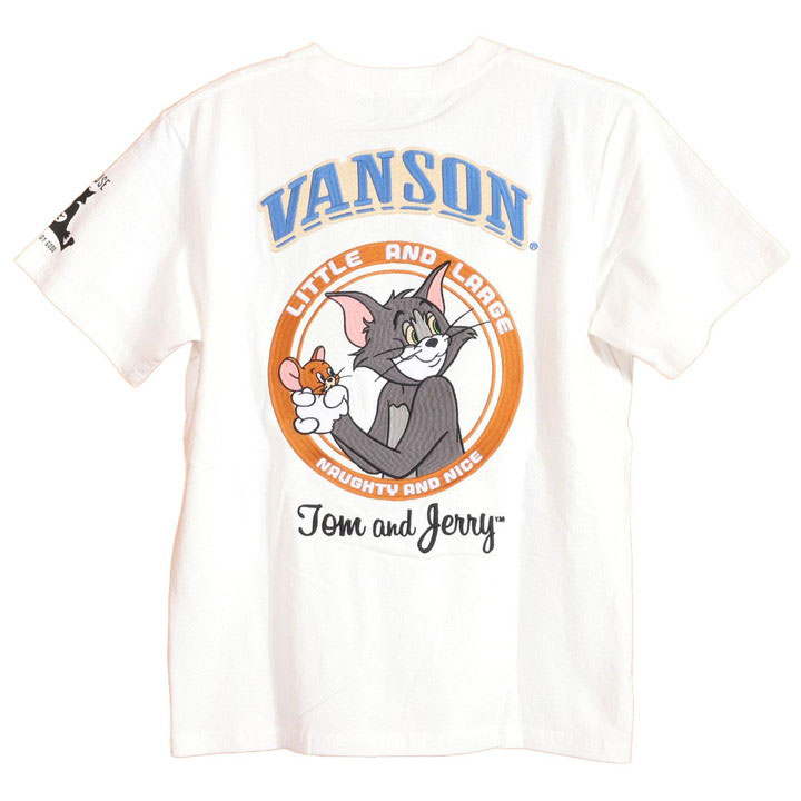 VANSON トムとジェリー コラボ 半袖Tシャツ TJV-2430 バンソン TOM AND JE...