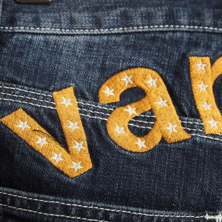 VANSON トムとジェリー コラボ デニムパンツ TJV-2508 バンソン TOM AND JERRY 刺繍の画像