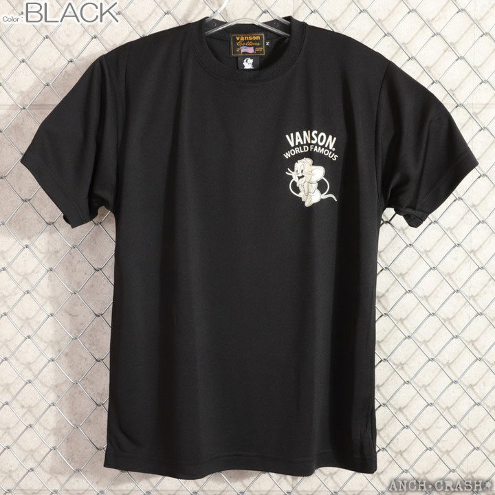 VANSON バンソン トムとジェリー TJV-2521 ドライ 半袖Tシャツ