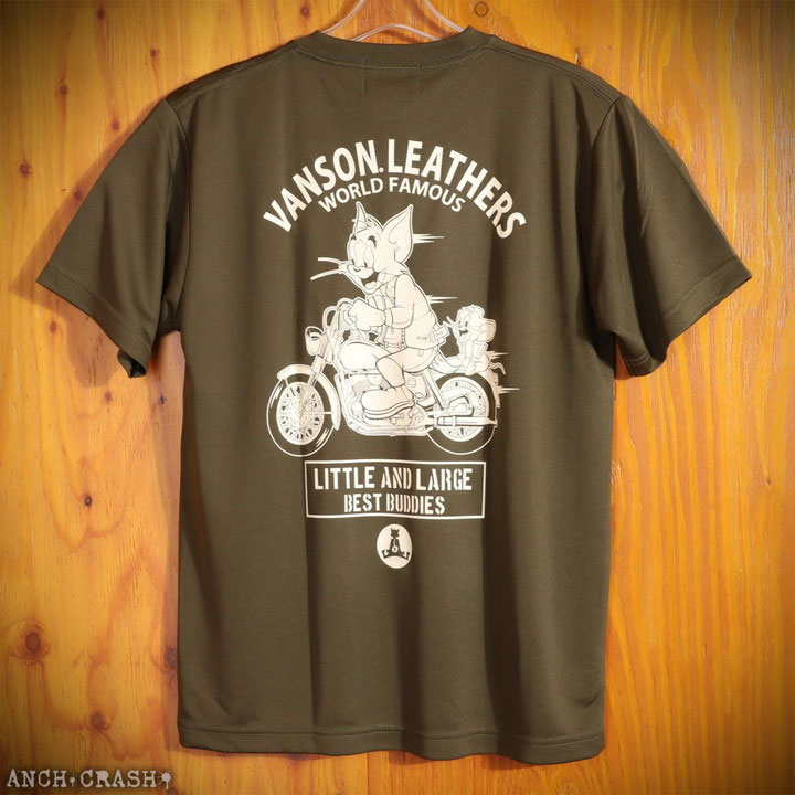 VANSON トムとジェリー コラボ ドライ 半袖Tシャツ TJV-2521