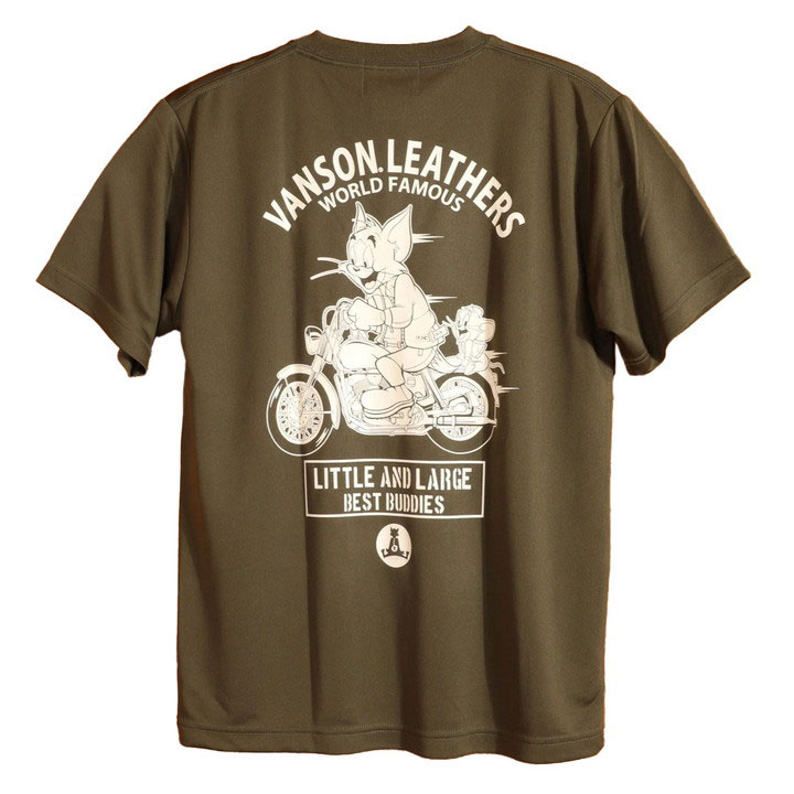 VANSON バンソン トムとジェリー TJV-2521 ドライ 半袖Tシャツ