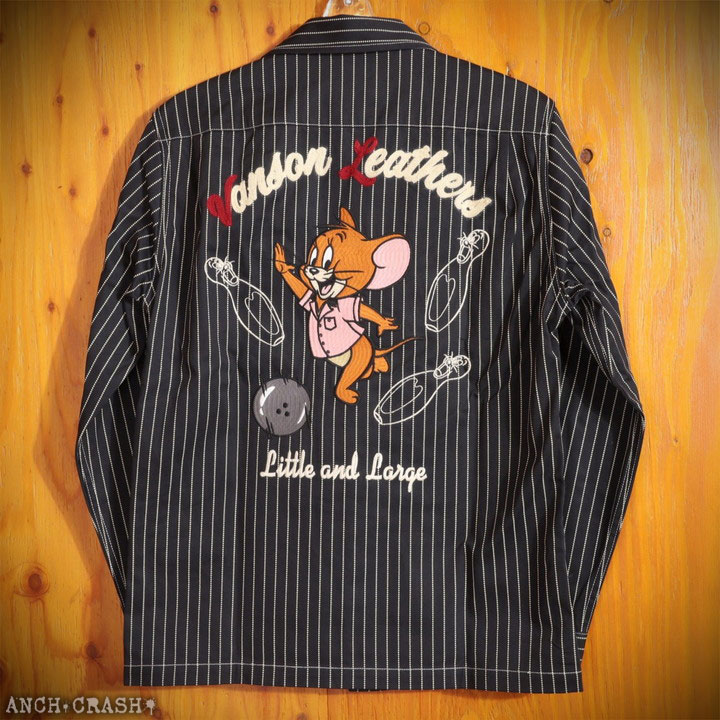 VANSON（バンソン） 24h限定pMAX16.5倍!6/22pm23:59迄 トムとジェリー コラボ ツイル 長袖シャツ TJV-2527 ...