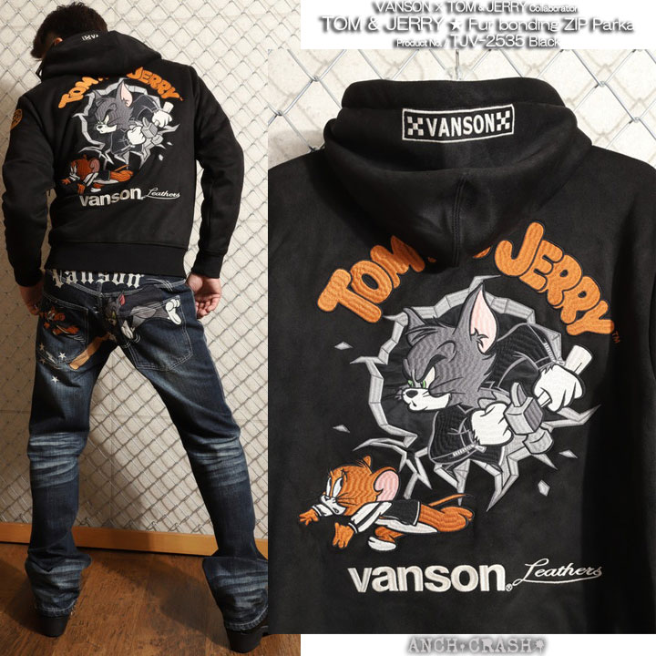 VANSON（バンソン） トムとジェリー コラボ ボンディング パーカー TJV