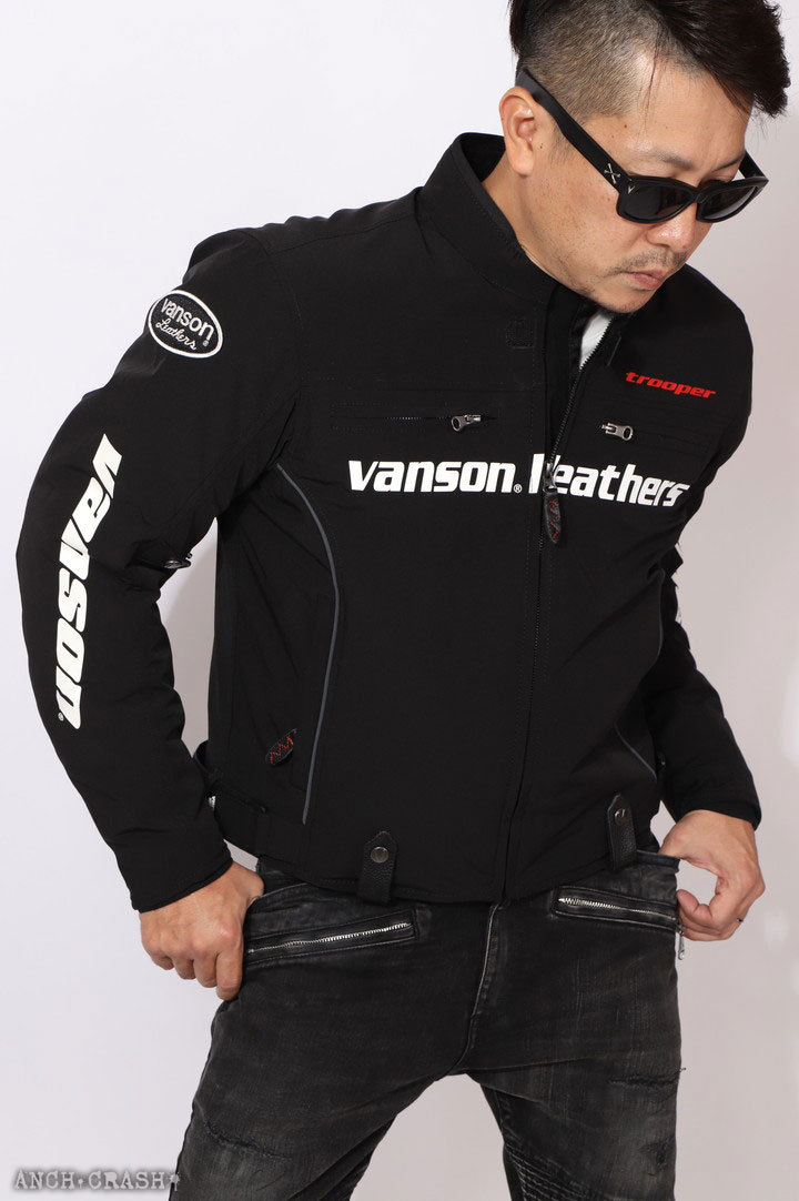 VANSON バンソン ストレッチ ライダースジャケット TVS2109W 透湿防水