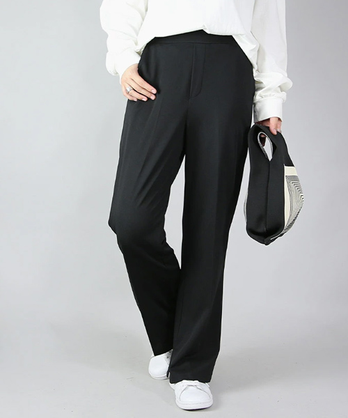 and it_ ストレートパンツ レディース ボトムス 黒 きれいめ