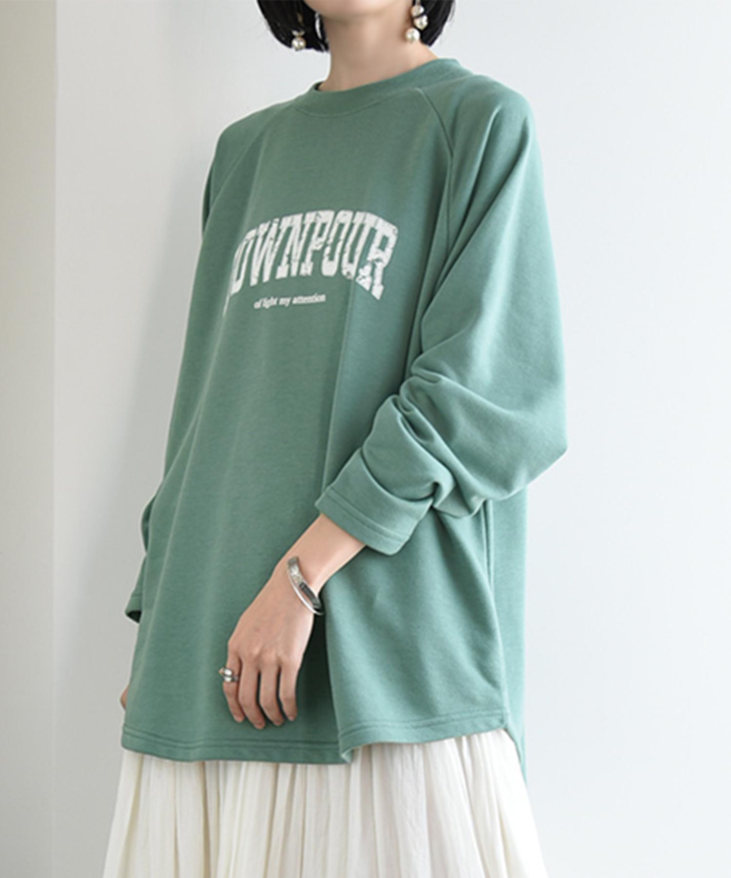 and it_ スウェット レディース 上 裏毛 カレッジプリント