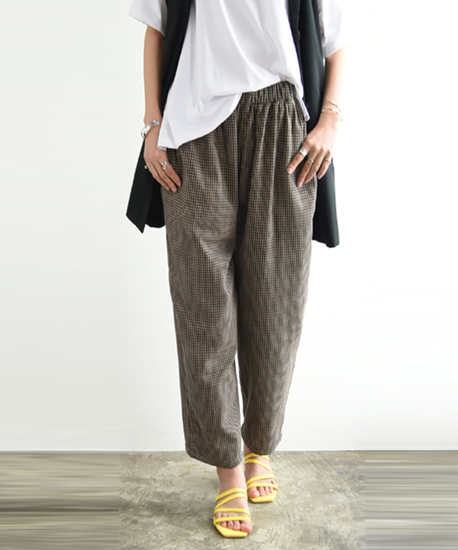 and it_（アンドイット） 爆買 コクーンパンツ レディース Wガーゼ 春