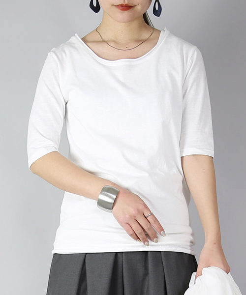 2色 ロンT ダメージ 長袖 Tシャツ ピンデザイン バイカラー 5 セール☆1990円→990円 Tシャツ メンズ カットソー ロンT リブ