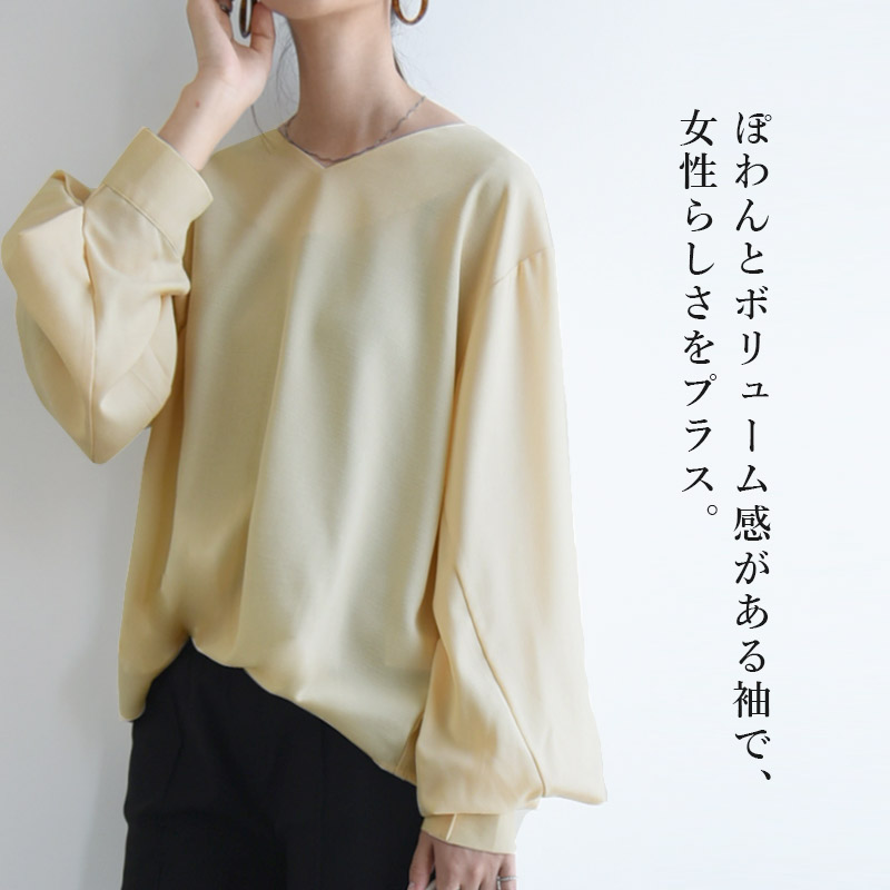tシャツ レディース 長袖 総柄 vネック プルオーバー ゆったり カットソー 体型カバー お年寄り 中高年 きれいめ 薄手 肌に優しい Amazon | [WOOYOO] tシャツ レディース 長袖 総柄 vネック プル