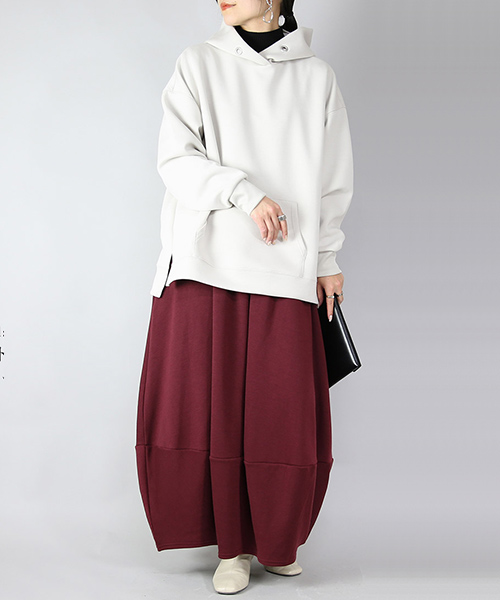 コーデセット レディース 3点 スカート パーカー ニット インナー 裏起毛 裏シャギー トップス ボトムス 体型カバー 秋 冬 ゆったり M 送料無料 福袋 おしゃれ |  | 01