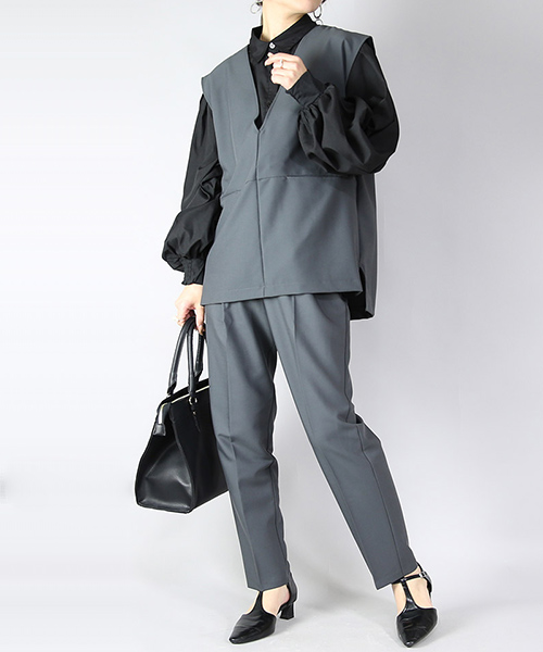 爆買 セレモニースーツ レディース セットアップ 2点 コーデセット ママ 入学式 卒業 入園 卒園 ベスト トップス パンツ ボトムス おしゃれ | and it_ | 02