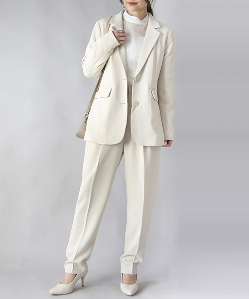 爆買 セレモニースーツ レディース セットアップ 2点 コーデセット ママ 入学式 卒業 入園 卒園 ジャケット 羽織 トップス パンツ ボトムス おしゃれ | and it_ | 02