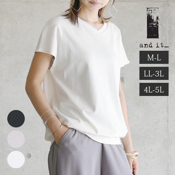 白 コットン 半袖Tシャツ w102b9245.jpg