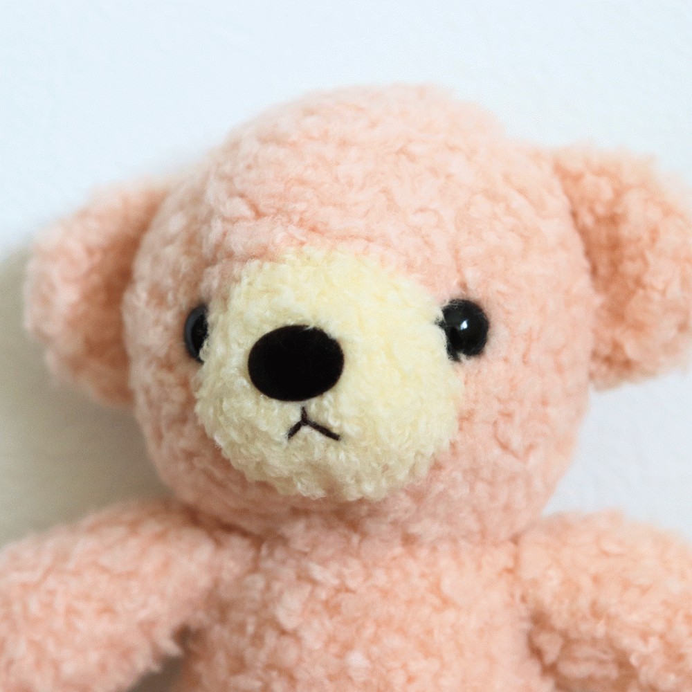 童心 くま ぬいぐるみ フカフカ S ローズ ピンク 21cm 日本製 出産