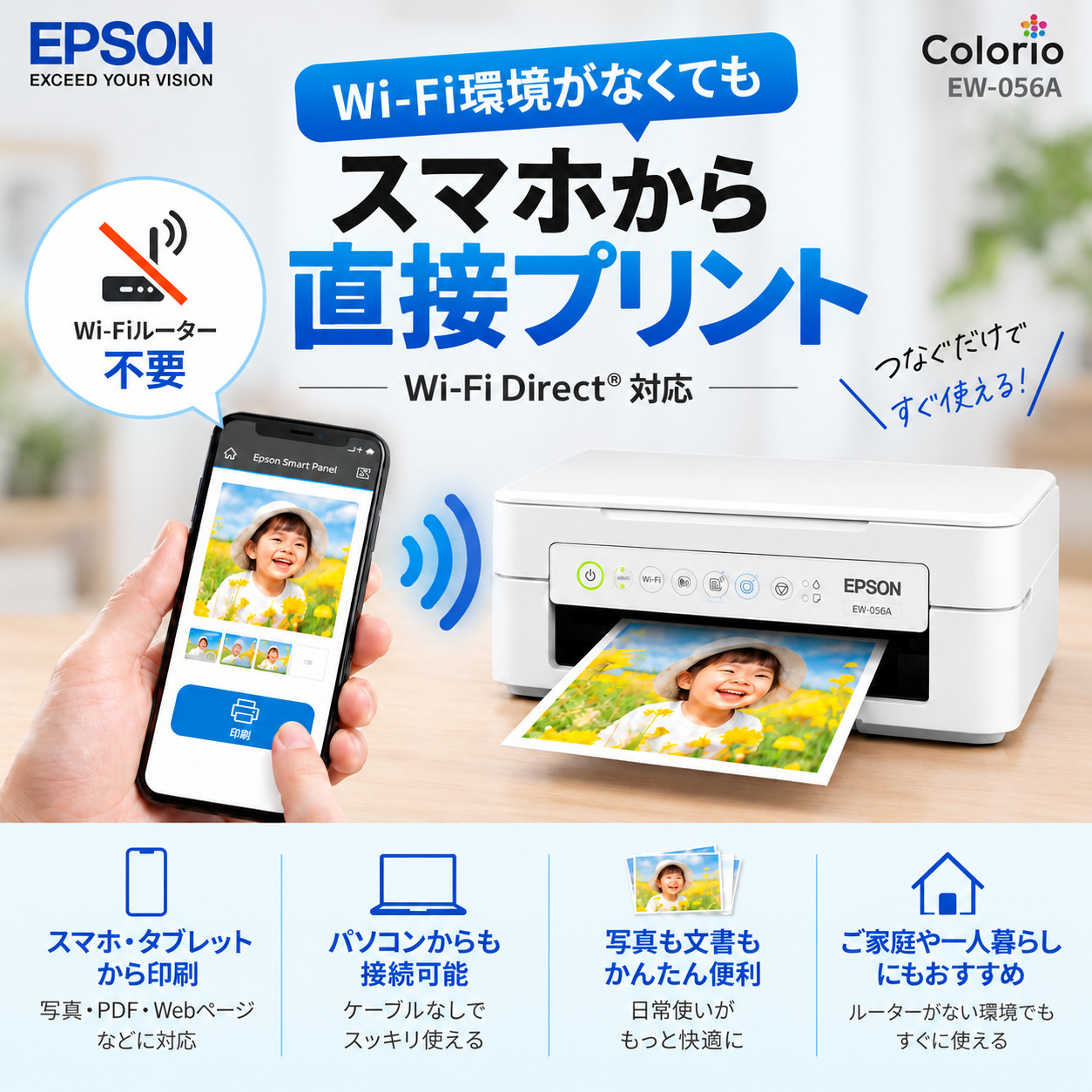 カラリオ EPSON（エプソン） プリンター セットアップインク EW-056A