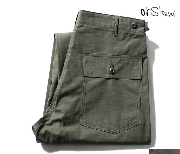 【値下げ】orslow オアスロウ リップストップファティーグパンツ orSlow（オアスロウ） ファティーグパンツ リップストップ アーミー