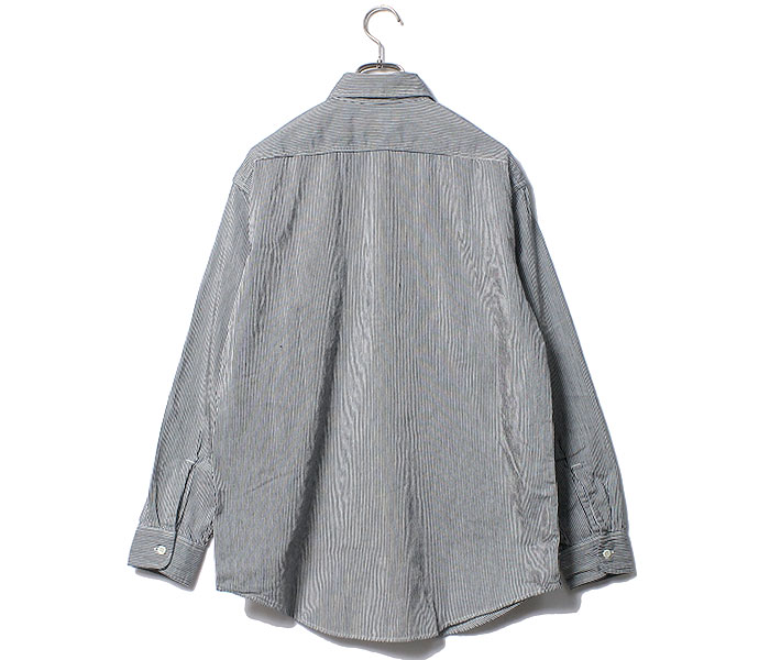 orslow オアスロウ ノーカラーヒッコリー シャツ ジャケット orSlow（オアスロウ） ヒッコリー ストライプ ワークシャツ HICKORY