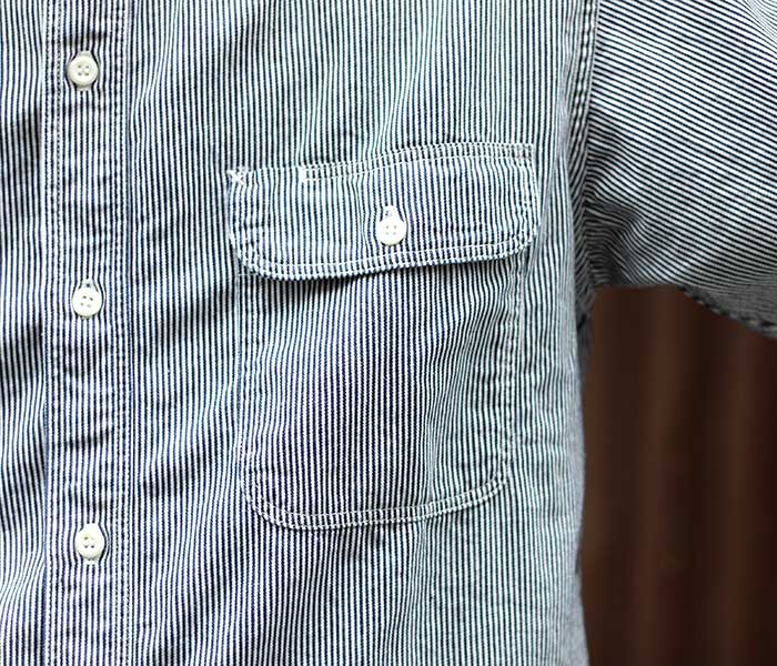 orSlow（オアスロウ） ヒッコリー ストライプ ワークシャツ HICKORY
