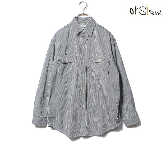 orSlow（オアスロウ） ヒッコリー ストライプ ワークシャツ HICKORY