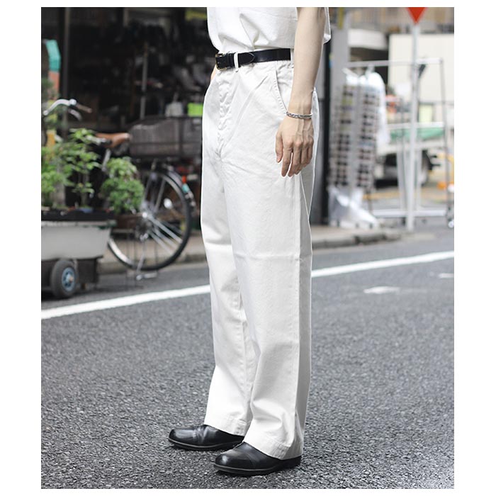 orSlow オアスロウ アイボリー チノパン ヴィンテージフィット アーミートラウザーズ KHAKI STONE VINTAGE FIT ARMY  TROUSERS loose fit (03-V5361-65)